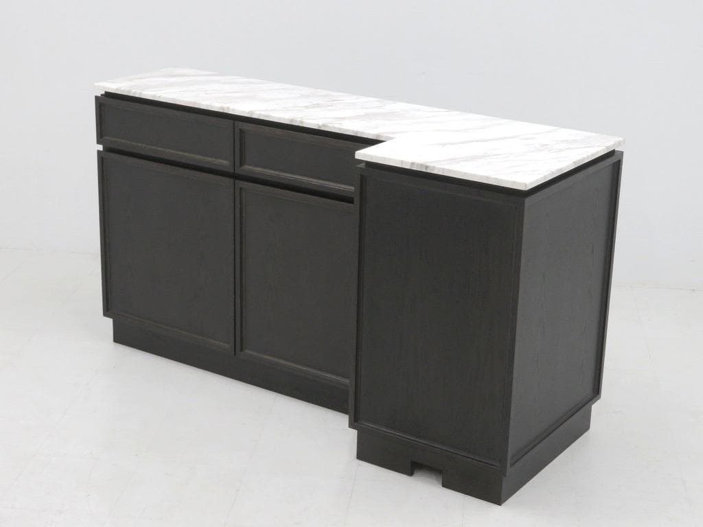 展示品　大理石　オーク材　受付カウンター　キッチンカウンター　キャビネット