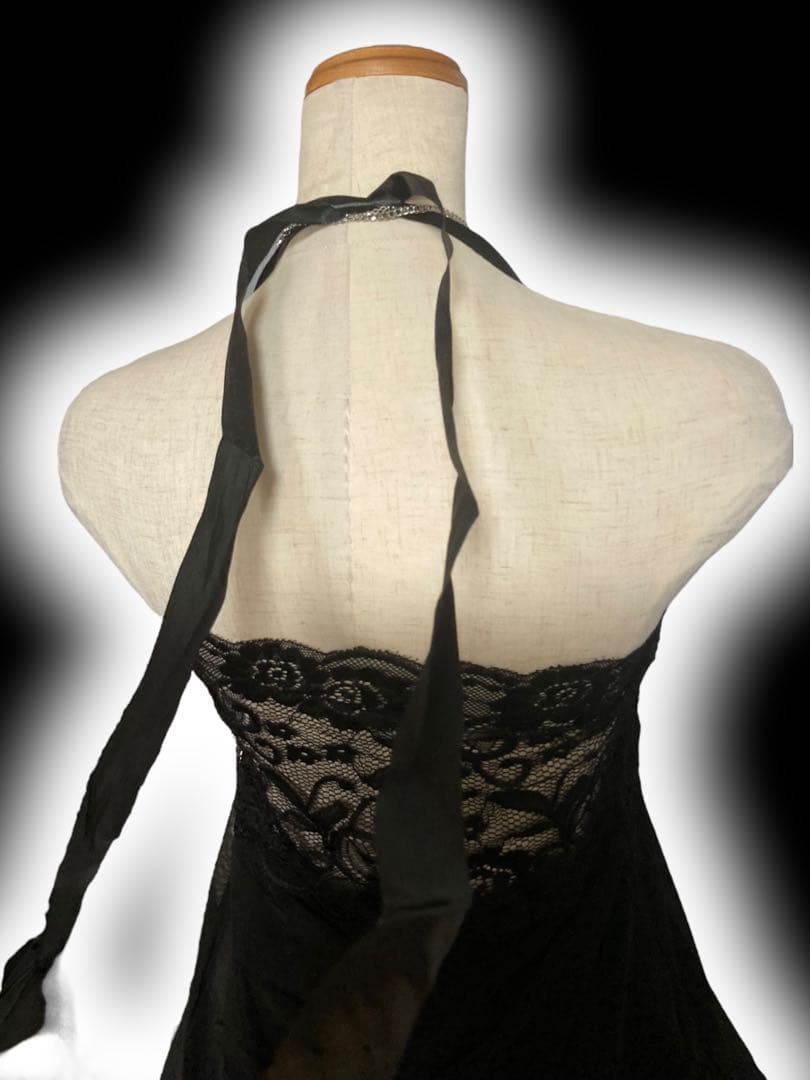 レア00s薔薇黒ゴシックレース姫ギャルy2kフェアリーグランジキャミランジェリー