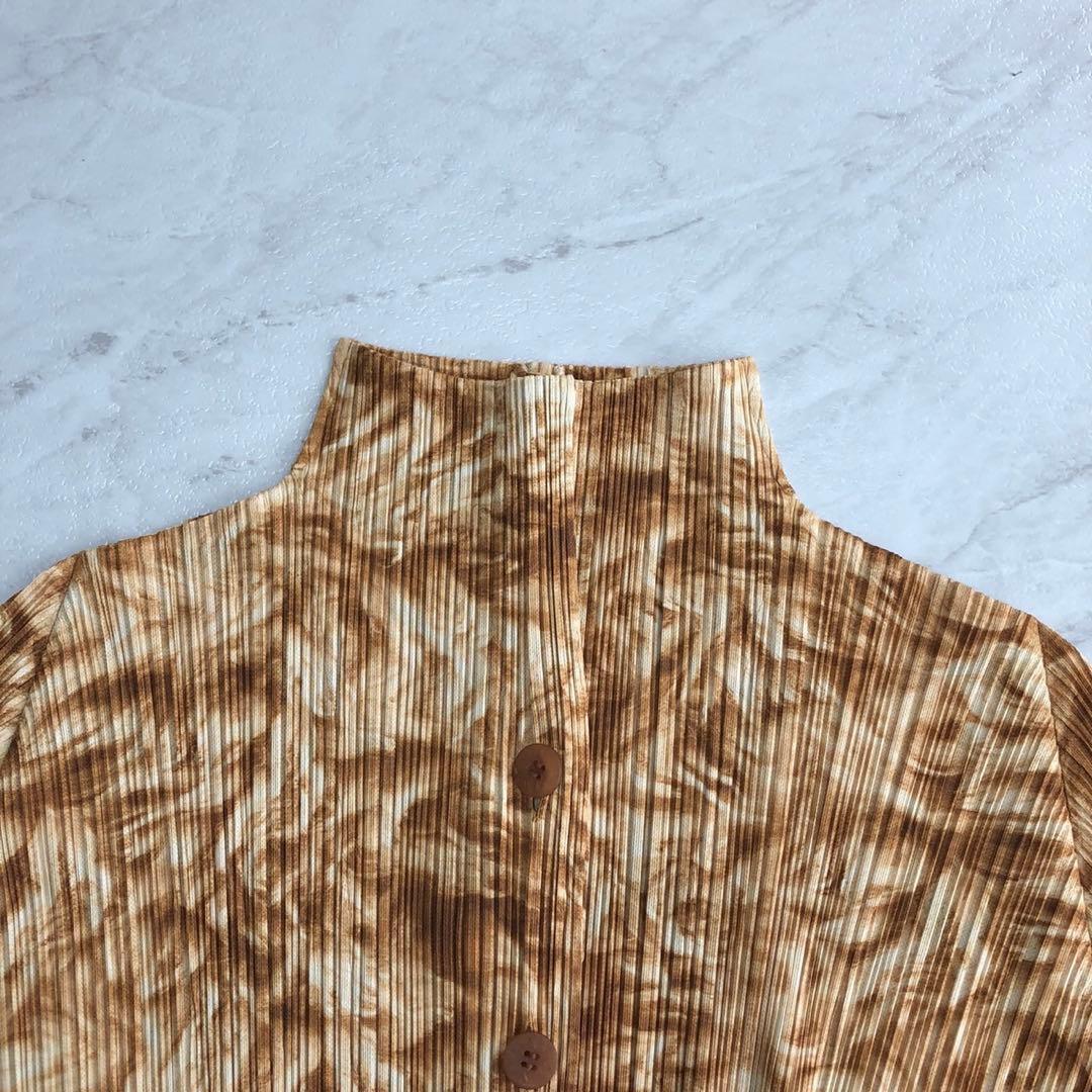 ✨極美品✨プリーツプリーズ 長袖シャツ 総柄 PP03-JD691 Lサイズ