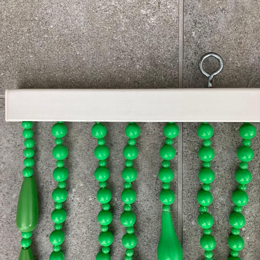 当時物 昭和レトロ レトロポップ 珠のれん グリーン