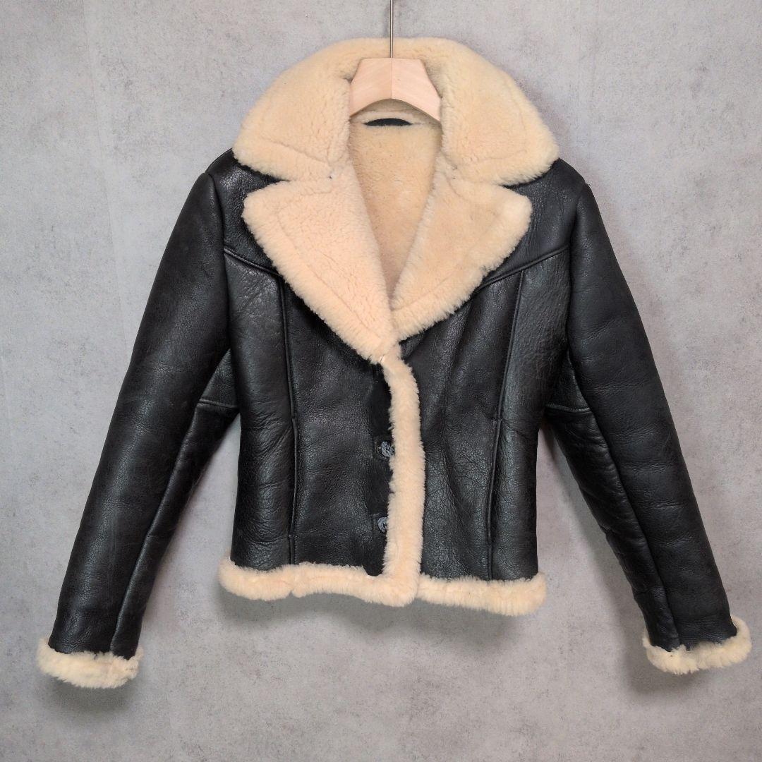 USA製 Schott 266SW ムートンジャケット 羊革 レディース M