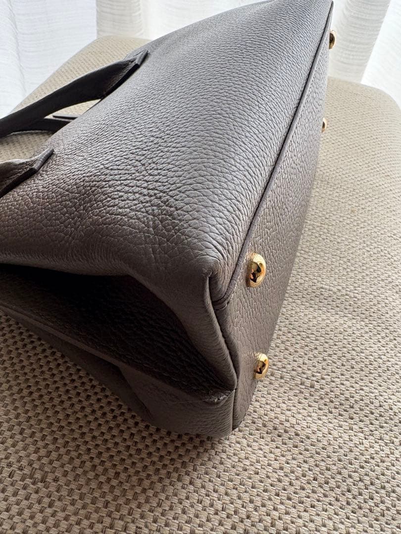 美品IACUCCIベラール2wayショルダーバッグ ハンドバッグ グレージュ