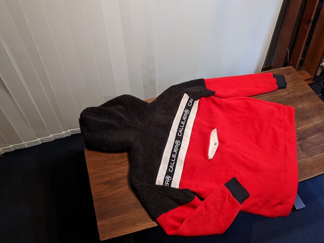 カジェヘラ　切替　ボア　ハーフジップ　パーカー　スウェット　ゴルフ　ウェア　黒