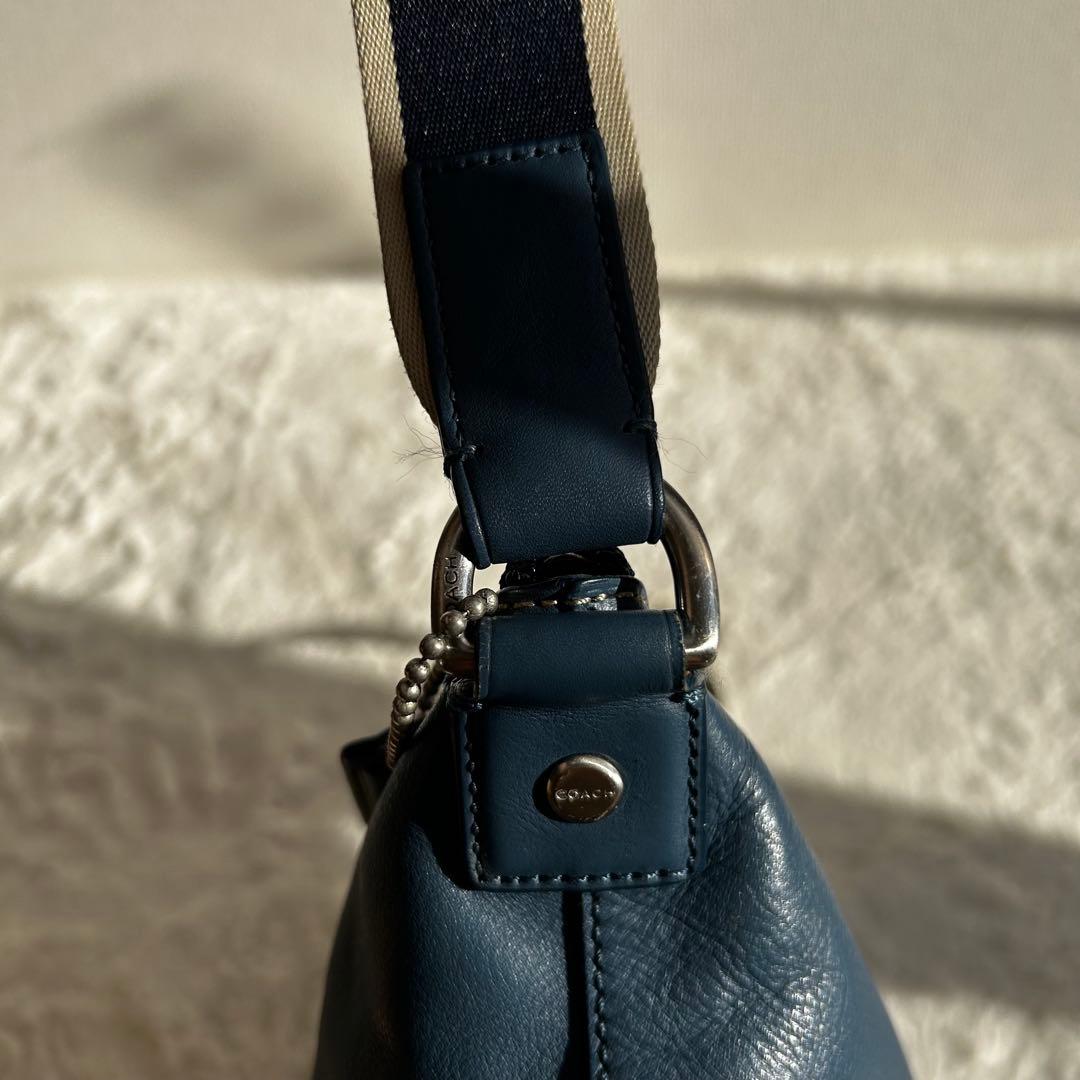 希少✨　OLD COACH チャーム付き　ヘリテージ レザー ショルダーバッグ