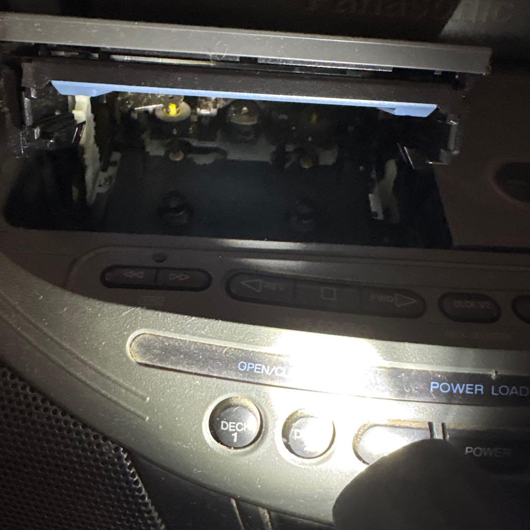 PanasonicポータブルCDプレーヤー Wカセット 電池でコードレス可