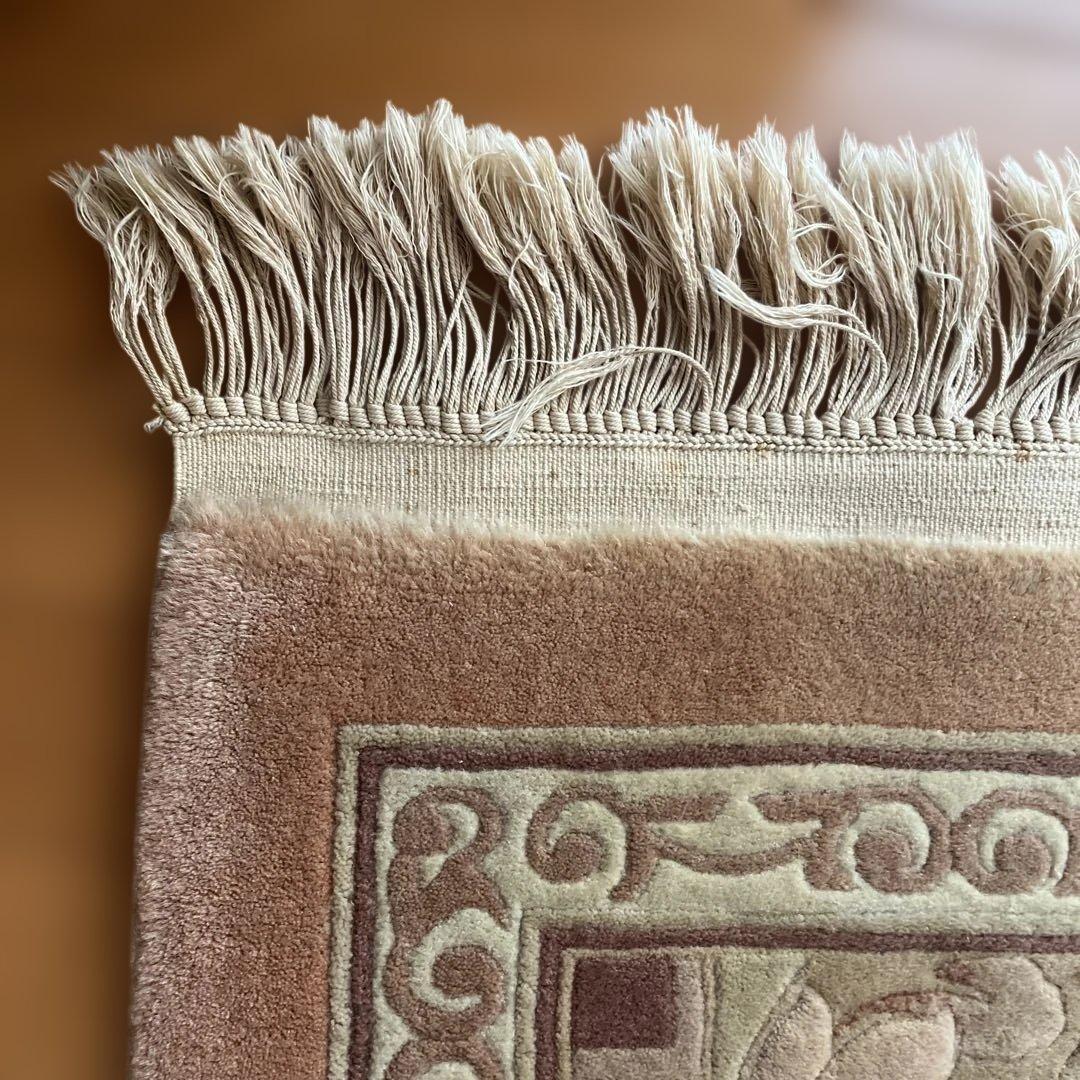 中国緞通　ウール製　千代田絨毯　花柄カーペット 181X 273cm