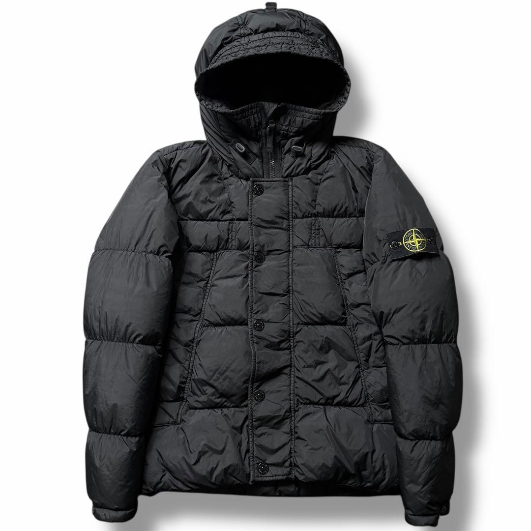 希少 ストーンアイランド ロゴ ダウン アウター ガーメントダイ archive