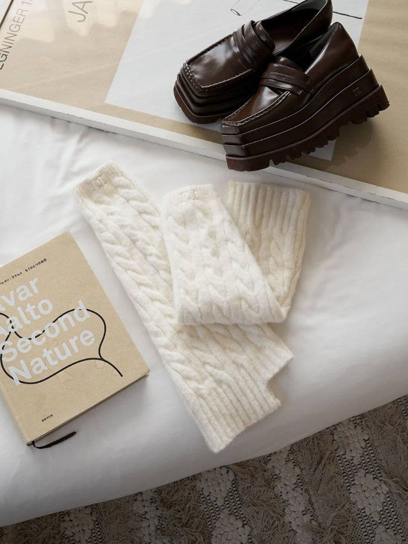 ダーリッチ ルーズリブニットレッグウォーマー 新品タグ付き F