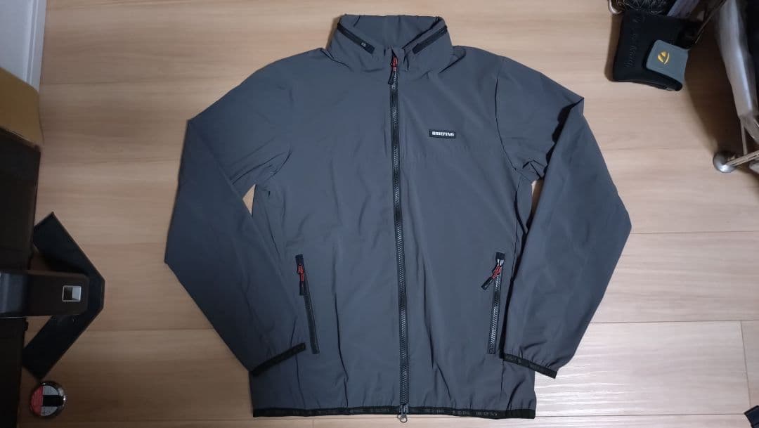 極美品■BRIEFING MS WIND JACKET /M/チャコール