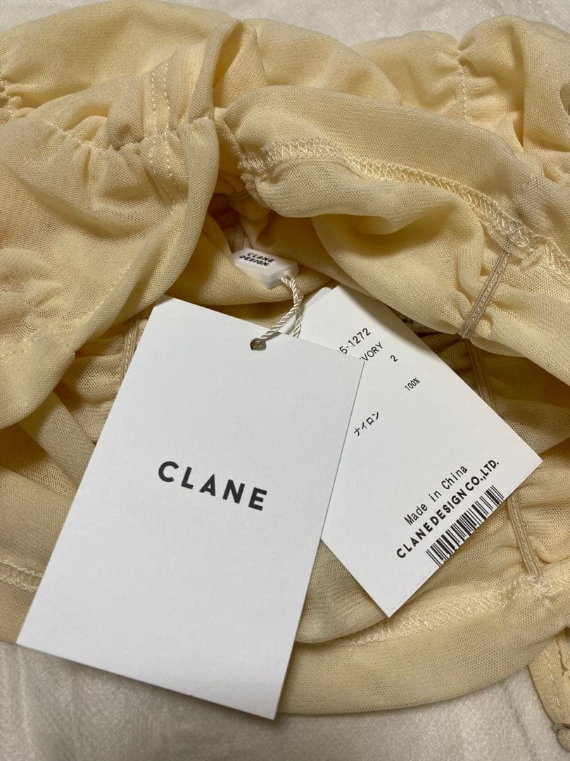 新品タグ付 CLANE SHIRRING CAMI TOPS