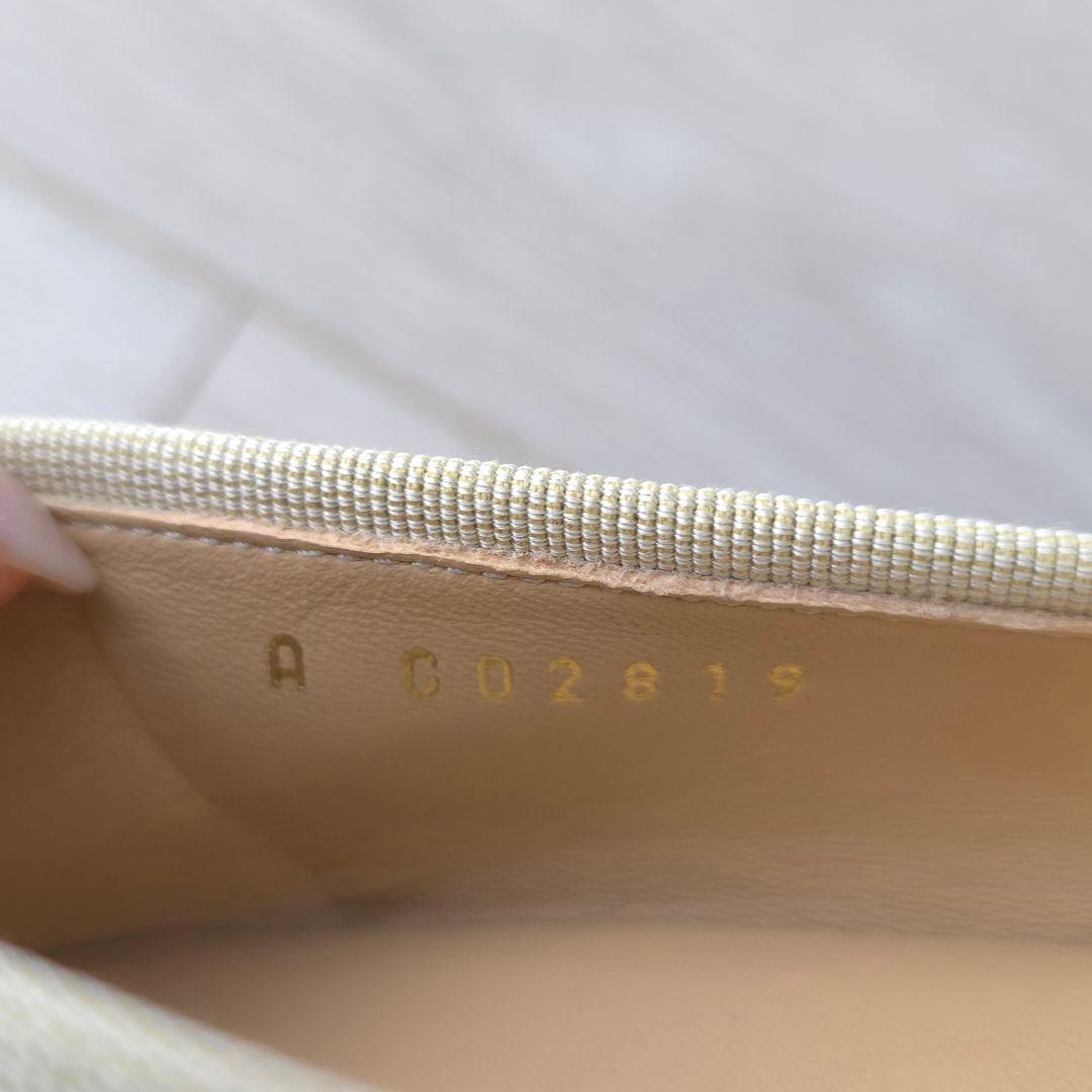 未使用【シャネル】バレリーナ　バレエシューズ　フラットシューズ　35ハーフ