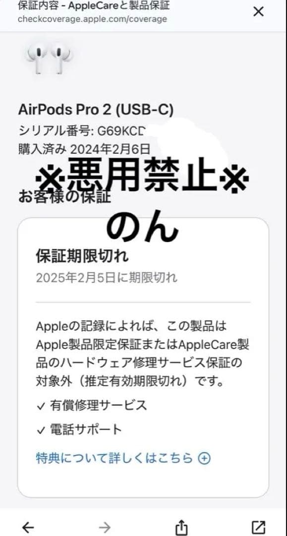 Apple AirPods Pro 第2世代 タイプC（正規品の証・刻印あり）