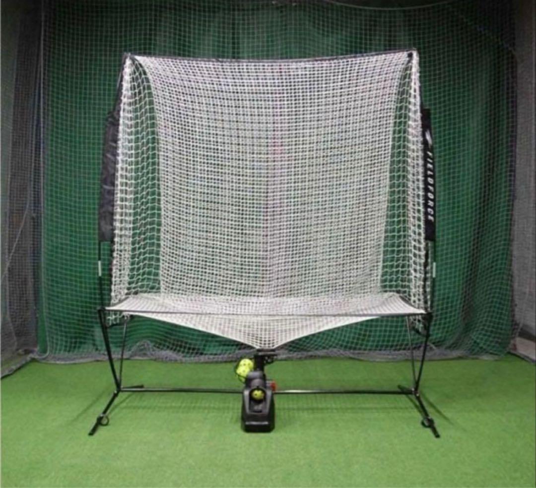 中古　美品　オートリターン・フロントトス 野球トスマシン インサイダーバット付き