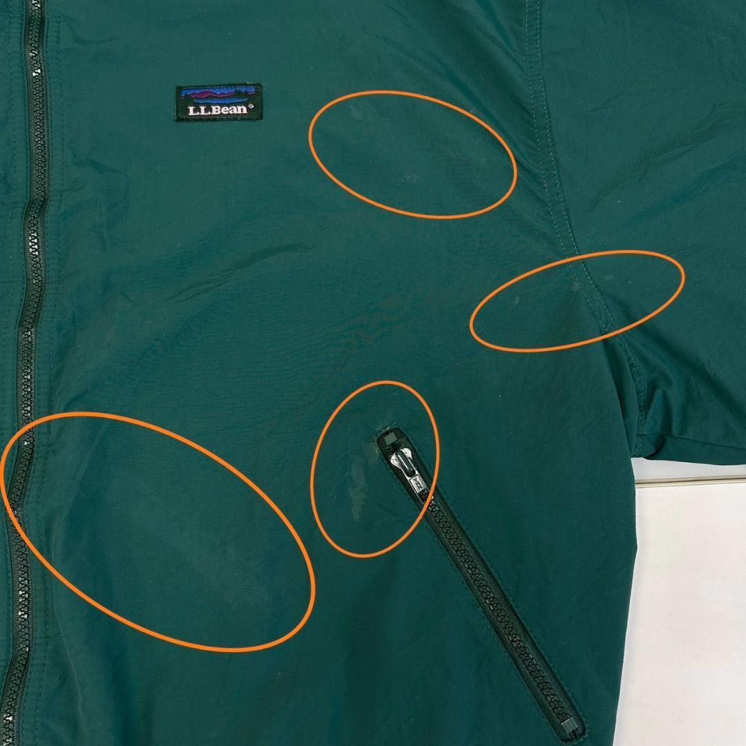 HS14《90s》エルエルビーン　ナイロンジャケット　内フリース　ワンポイント