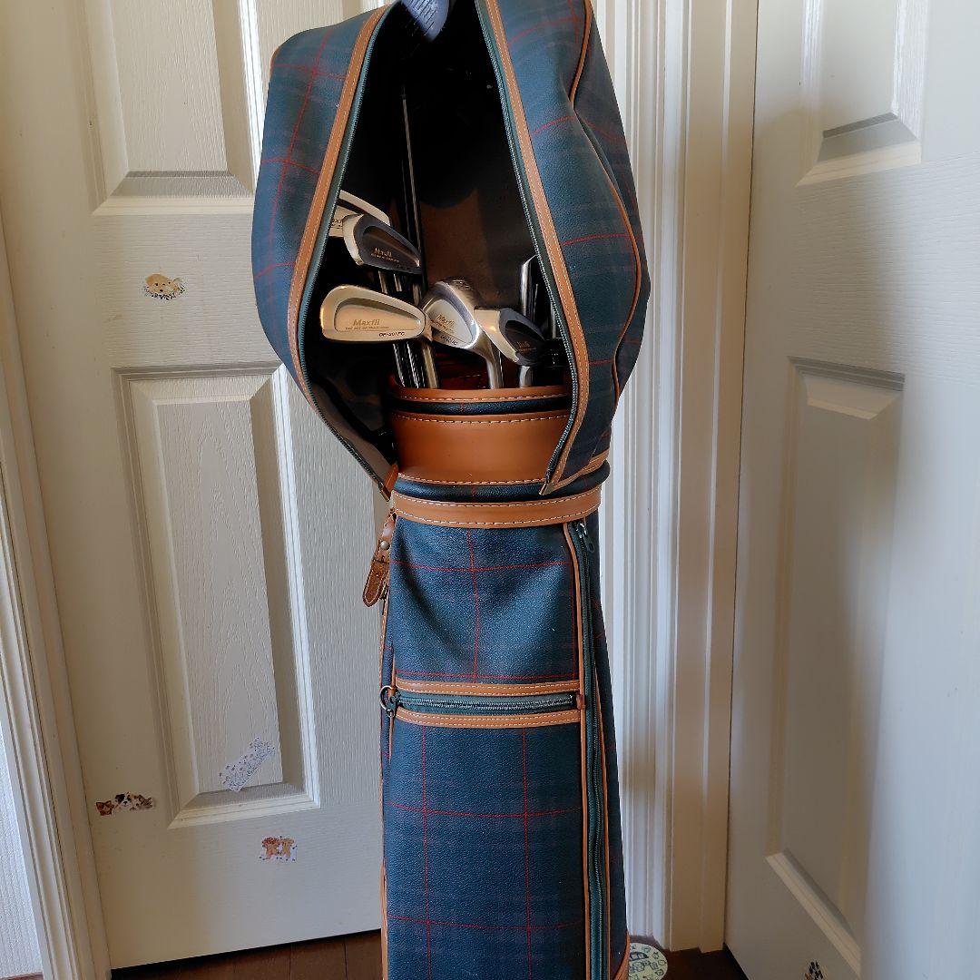 TRUSSARDI チェック柄キャディバッグ（女性·子供向き）＋クラブ13本＋α