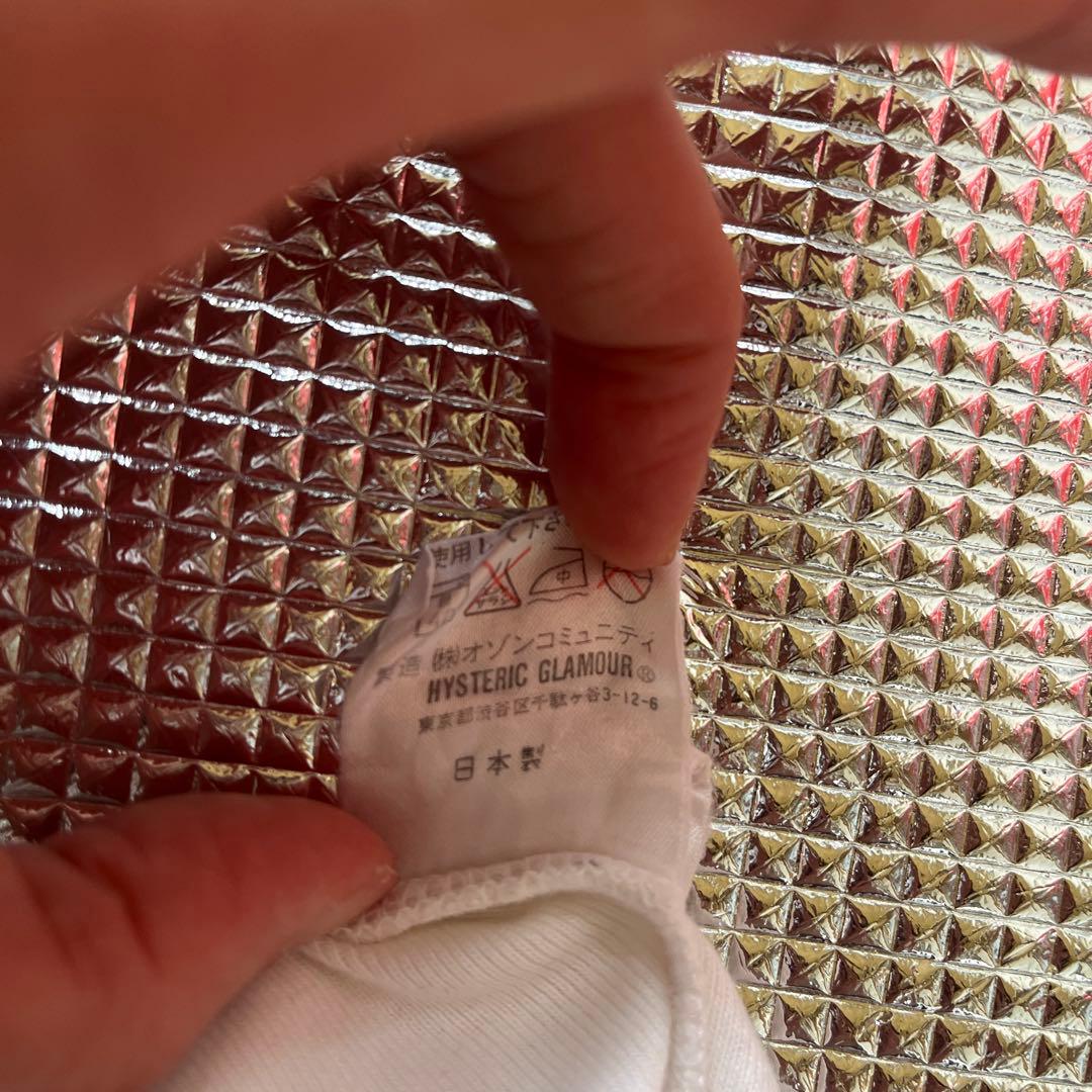 HYSTERIC GLAMOURバタフライプリント タンクトップ 白