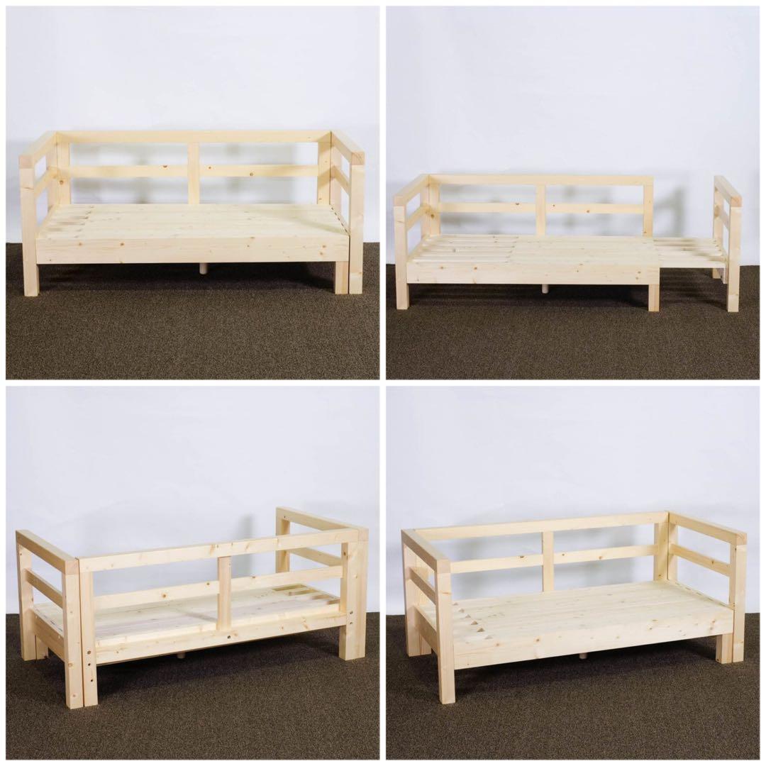 H 新品 北欧 パイン材 ソファベッド すのこ グリーン 緑 ソファ カントリー