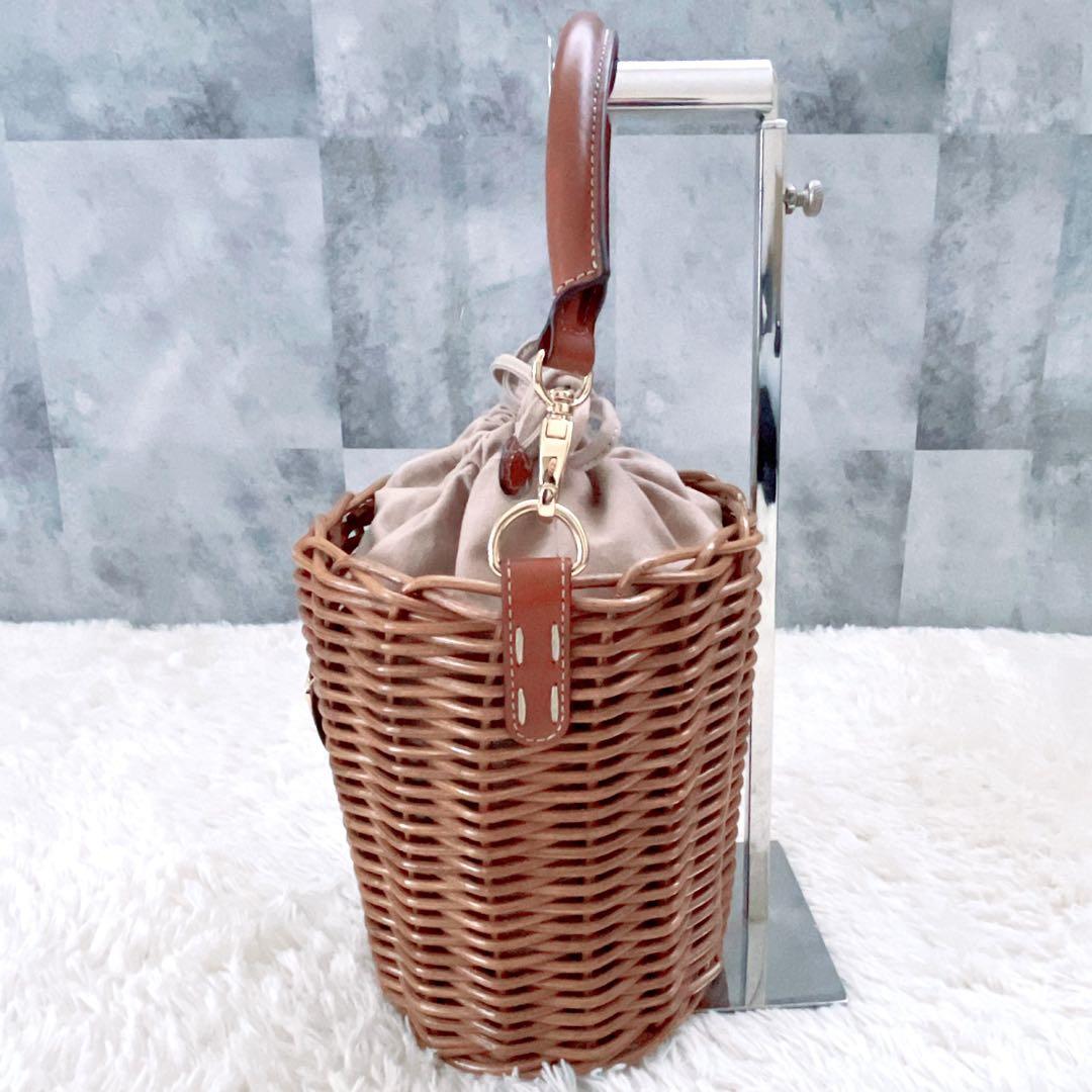 極美品✨ATAO 2WAY かごバッグ ショルダーバッグ ラビットファー付き