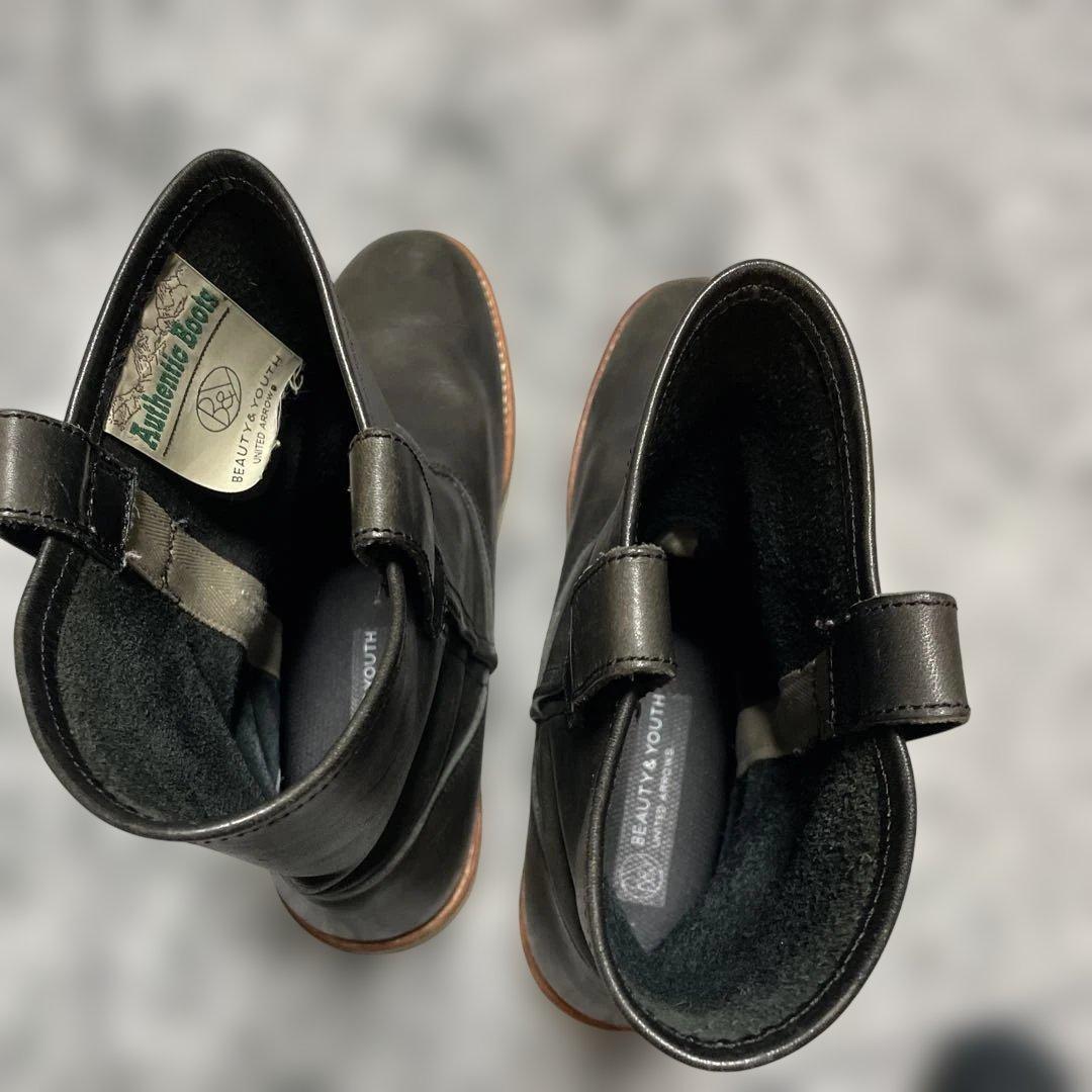 BEAUTY & YOUTH ペコスブーツ　黒26.5