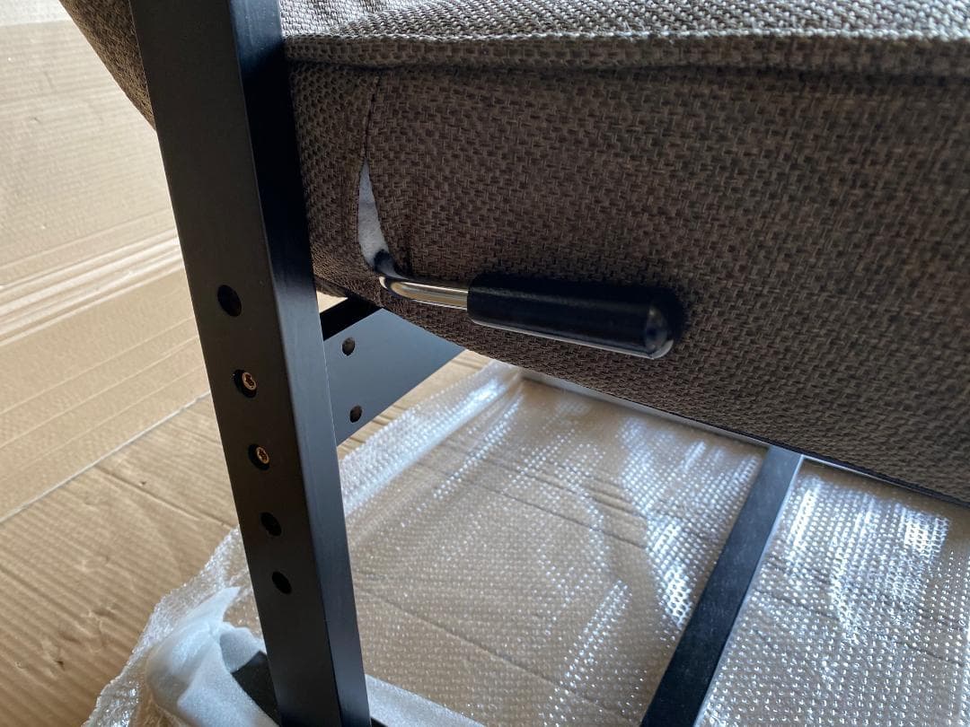 レバー式ポケットコイル高座椅子リクライニングWPTCL-60N(DBR