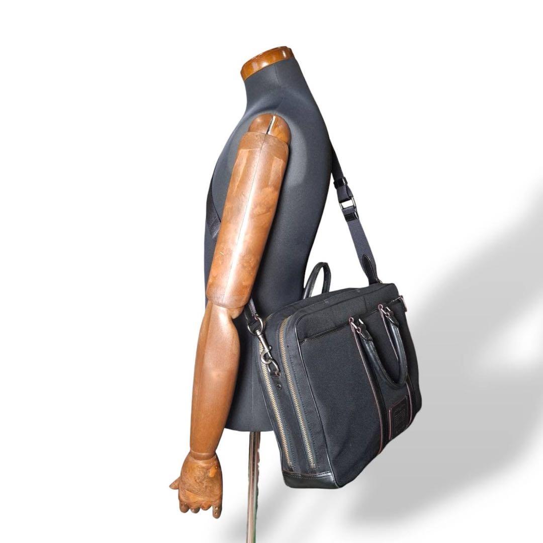 希少　コーチ　メトロポリタン　2way ブリーフケース　ダブルジップ　黒　168