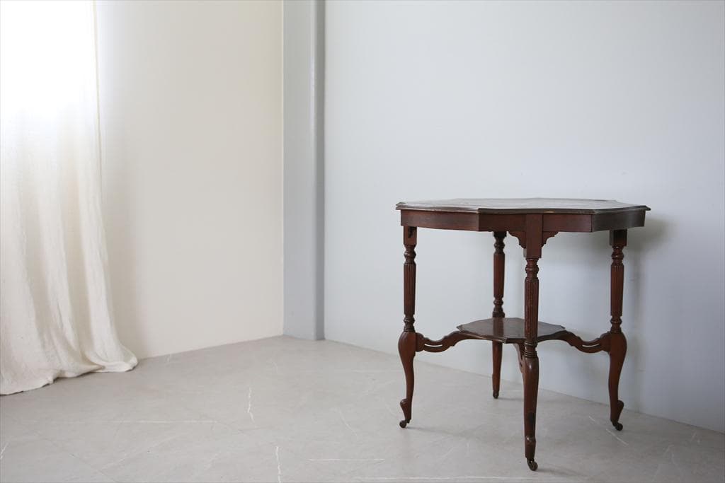英国アンティーク木製ウィンドウテーブル/オケージョナル/サイド机(89-260)