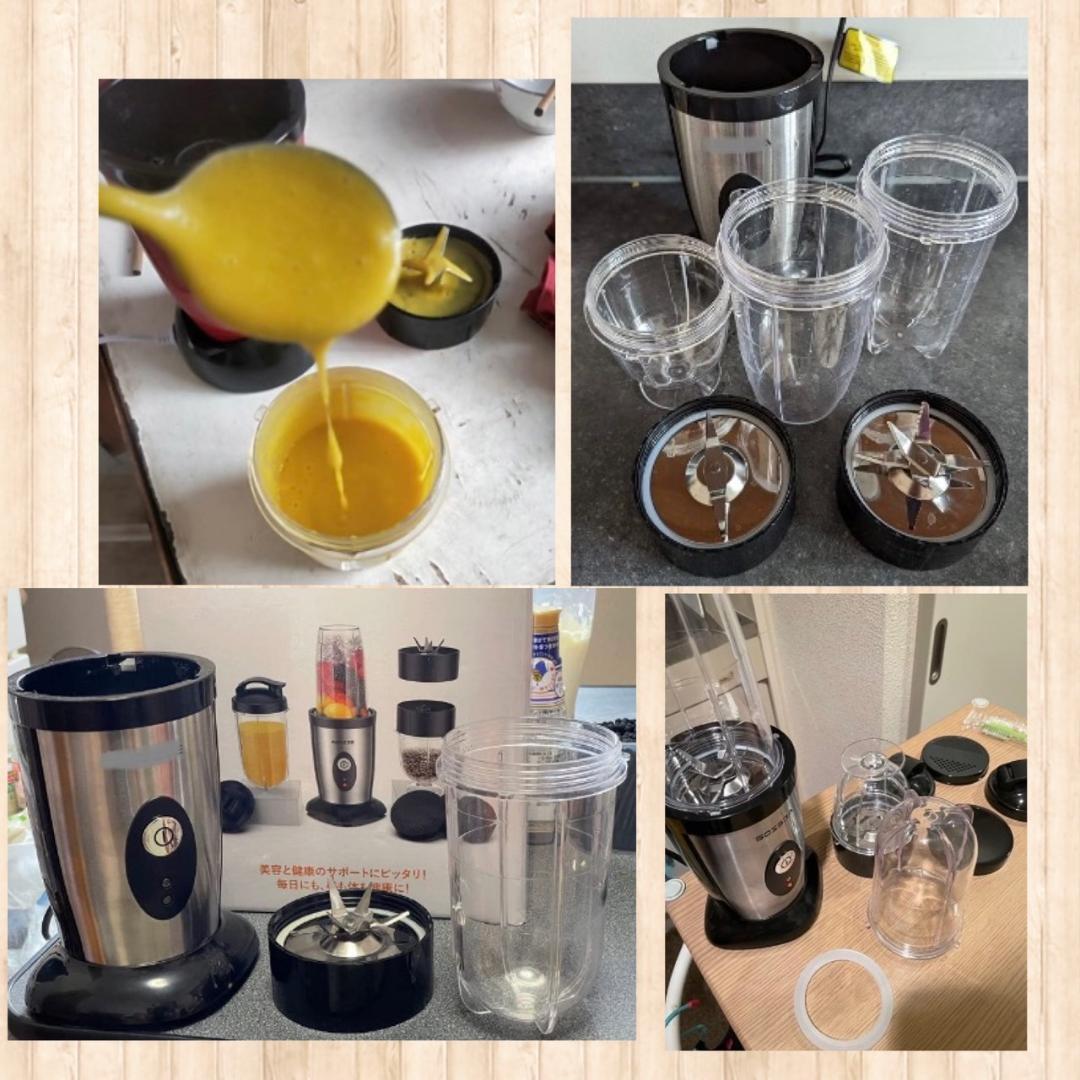 1台多役❣この一台にミキサーカッターとミルカッターも搭載♪❤450Wジューサー