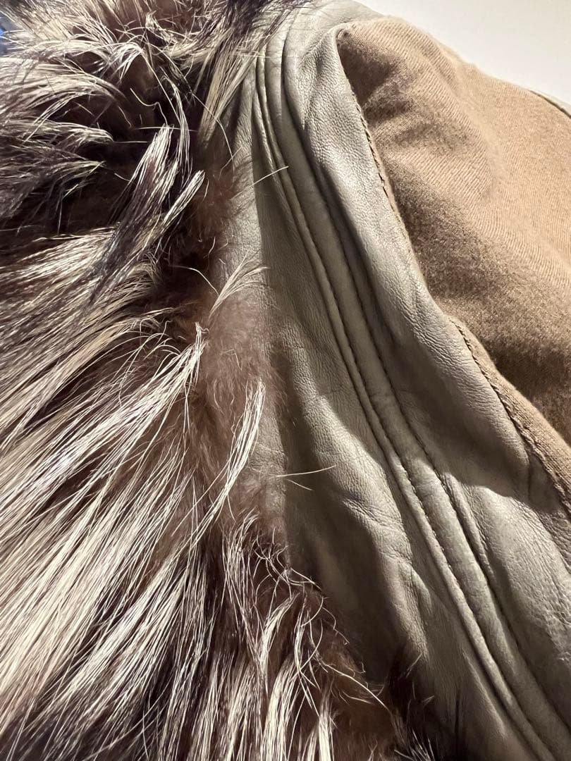 B2nd レザー　ファー付き　モッズコート　アウター