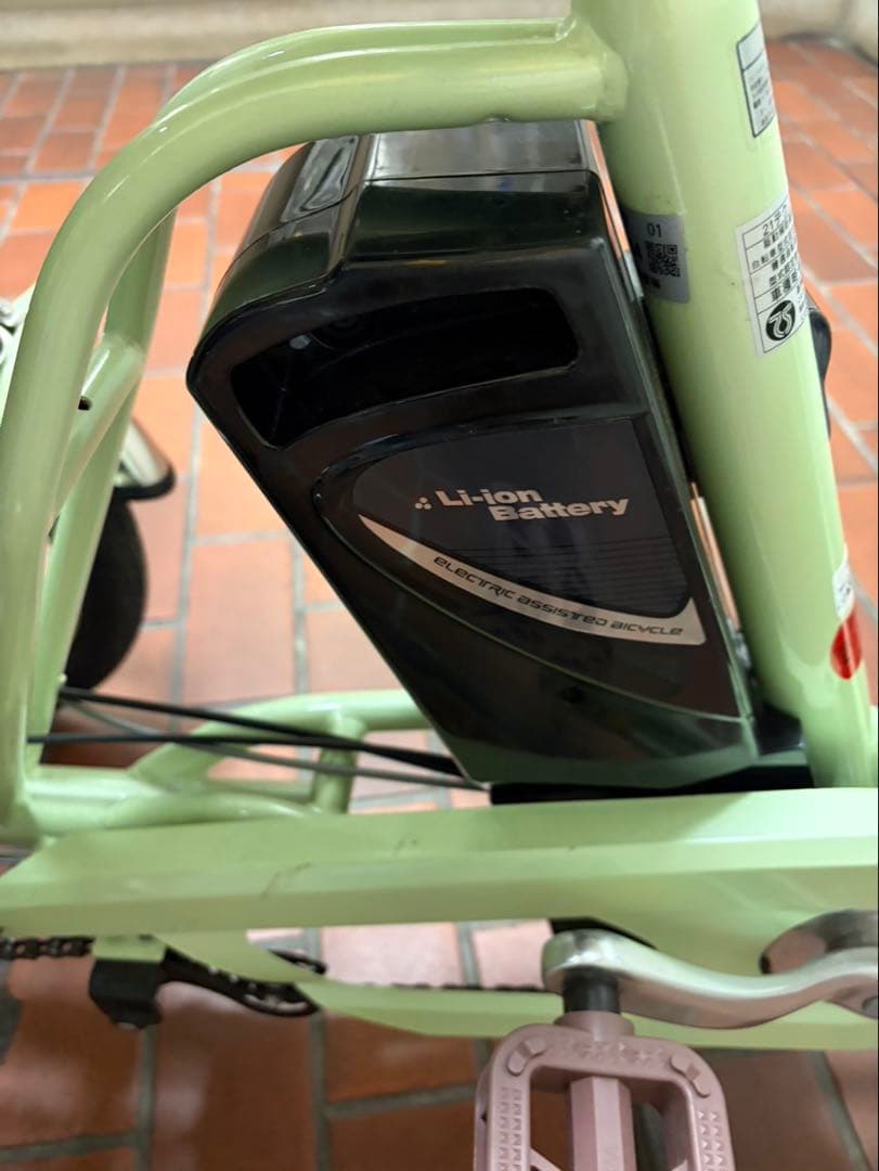 最終お値下げ‼️美品❗️電動アシスト三輪車 ミントグリーン 直接受け渡しのみです❗️