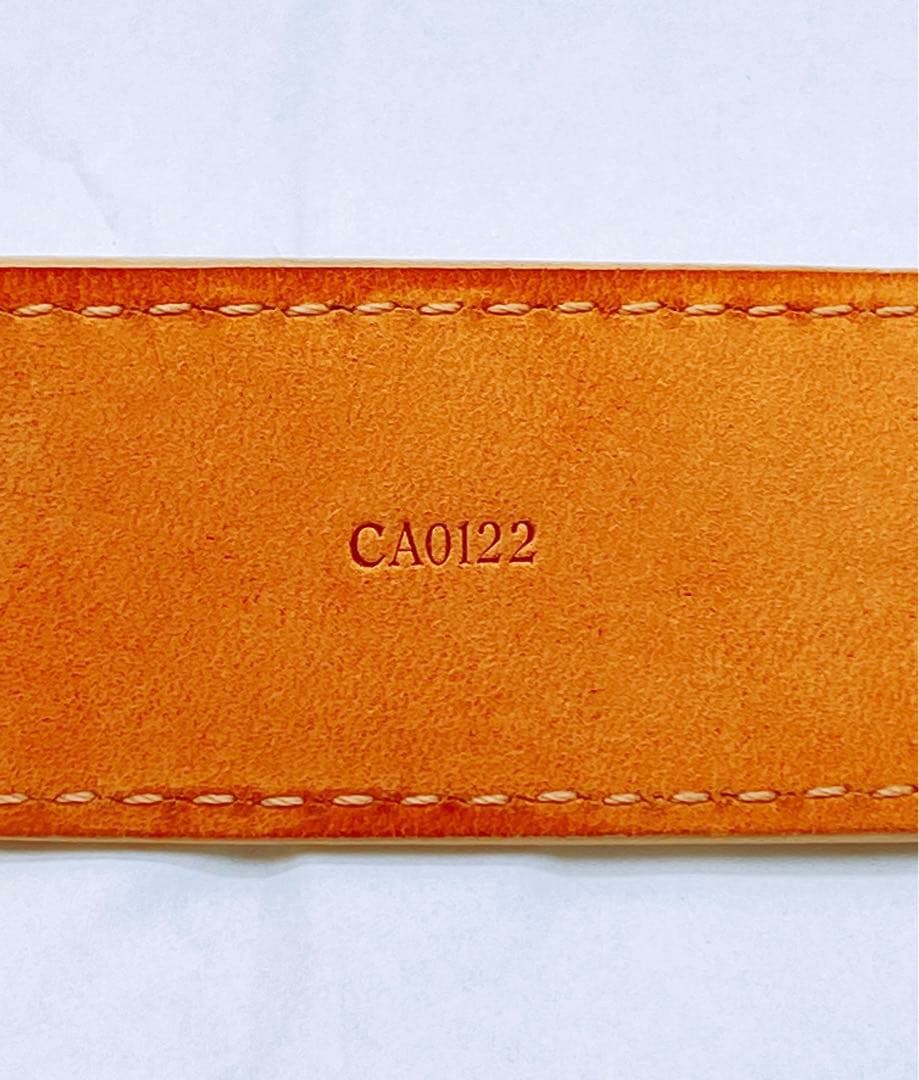 ヴィトン ベルト ダミエ アズール 95/38 白 M9730 サンチュール ①