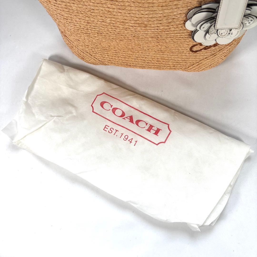 【美品】コーチ　ハンドバッグ　ショルダーバッグ　ティーローズ　カゴバッグ
