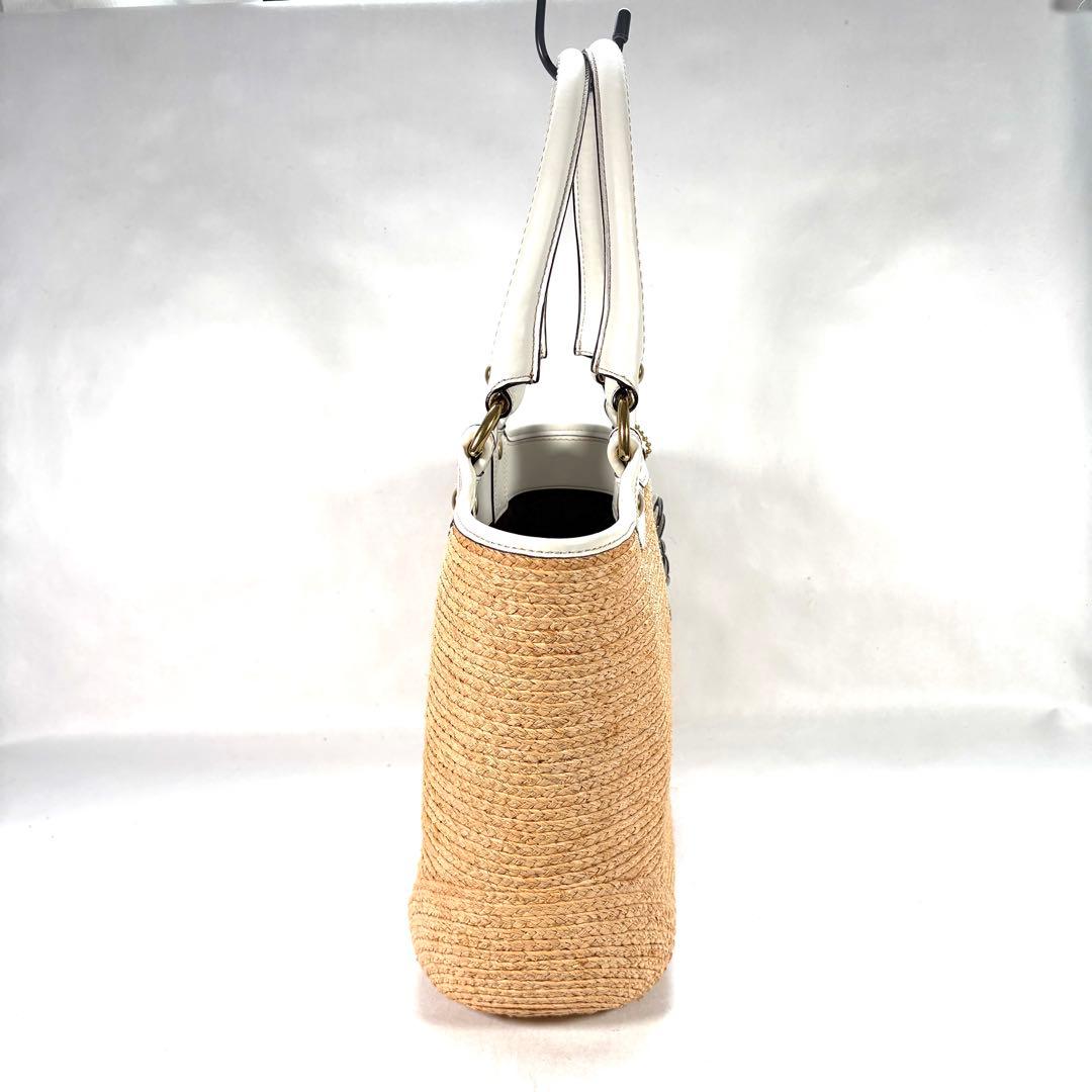 【美品】コーチ　ハンドバッグ　ショルダーバッグ　ティーローズ　カゴバッグ