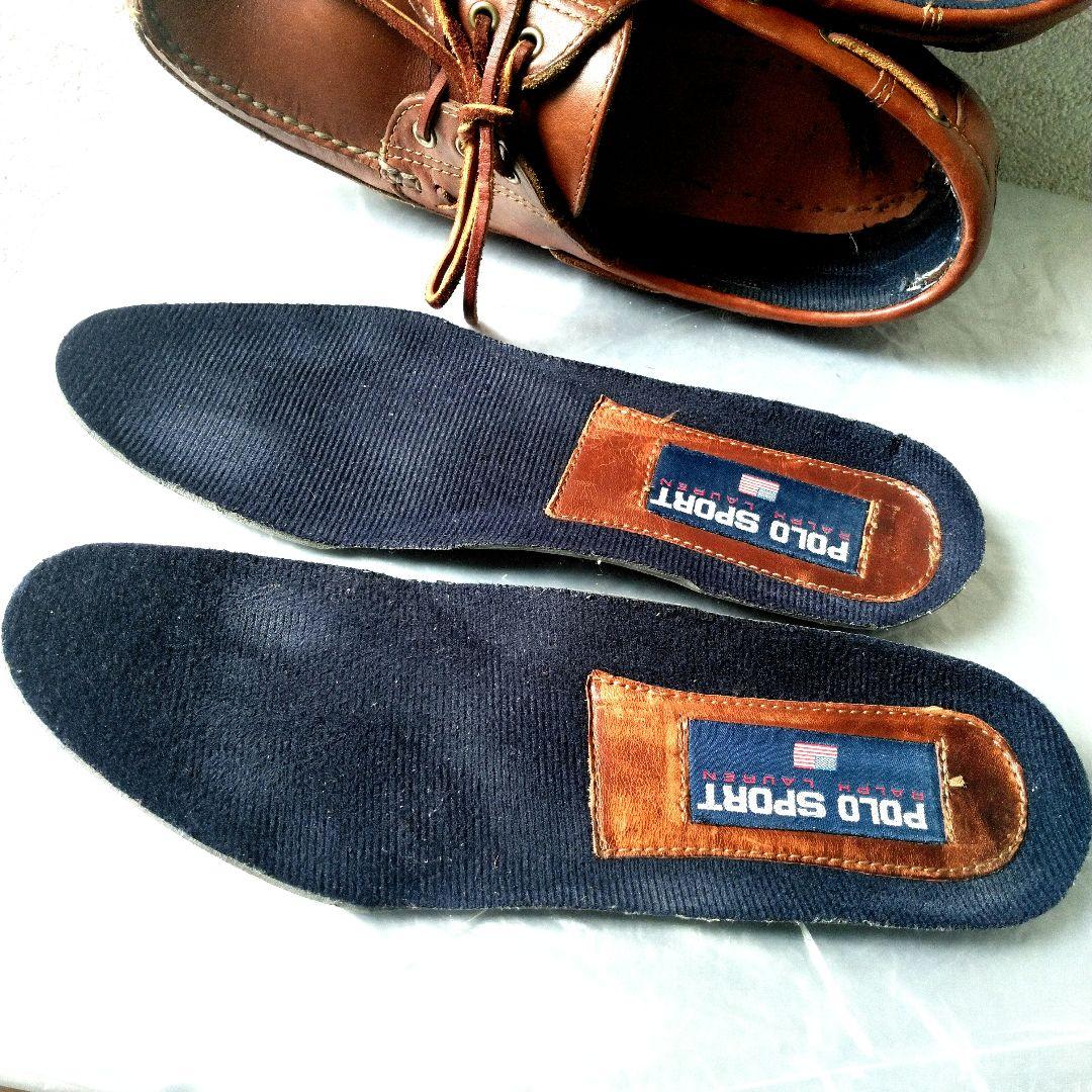 革質良好! ラルフローレン　ポロスポーツ　デッキシューズ　ブラウン　9D