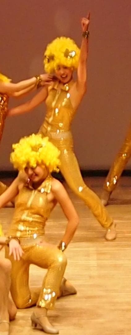 5人分セット　ゴールド　スパンコールつなぎ & BIGサングラス付アフロウィッグ