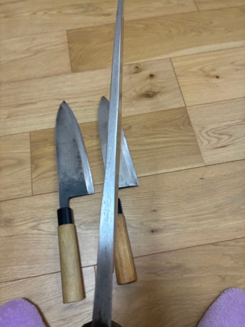 築地　有次　鋼性　国産　出刃包丁 3本セット