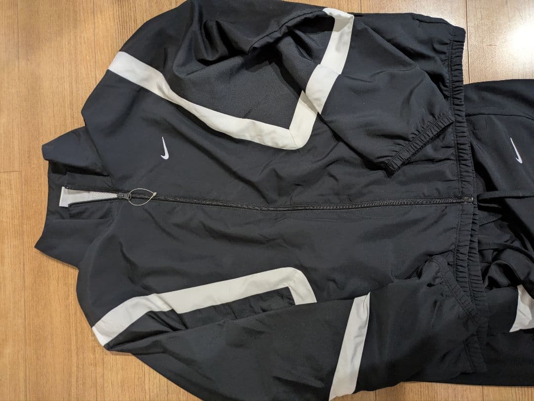 ナイキ ウーブン 上下 ナイロンジャケット パンツ L 黒 ブラック