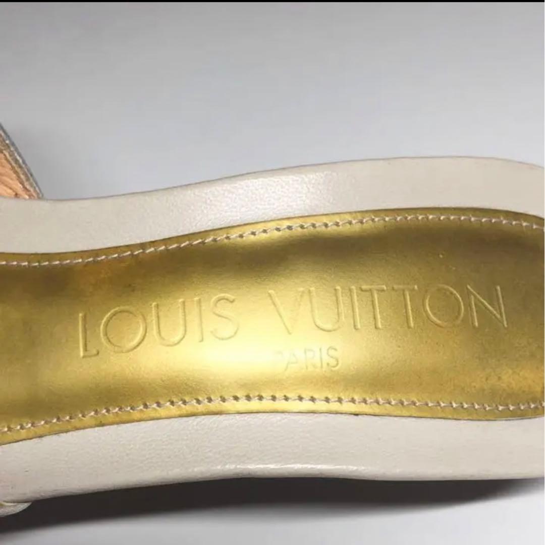 ルイヴィトン　ヴェルニ サンダル　ミュール　イエロー　エナメル　36 1/2
