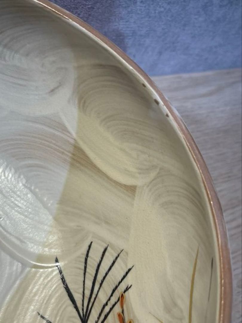 陶あん 京焼 清水焼 桔梗 秋草文 深鉢 大鉢 菓子鉢