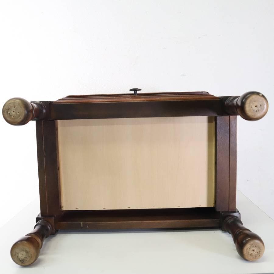 値下カリモク家具 コロニアル サイドテーブル 電話台 花台 引き出し　クラシカル