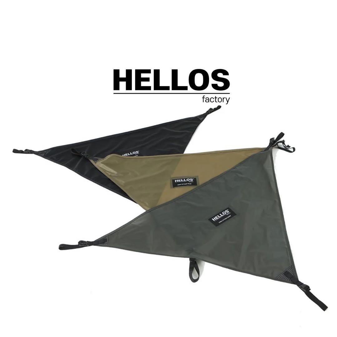 hellos テント　shelter flag フラッグ　新品　アーミーグリーン