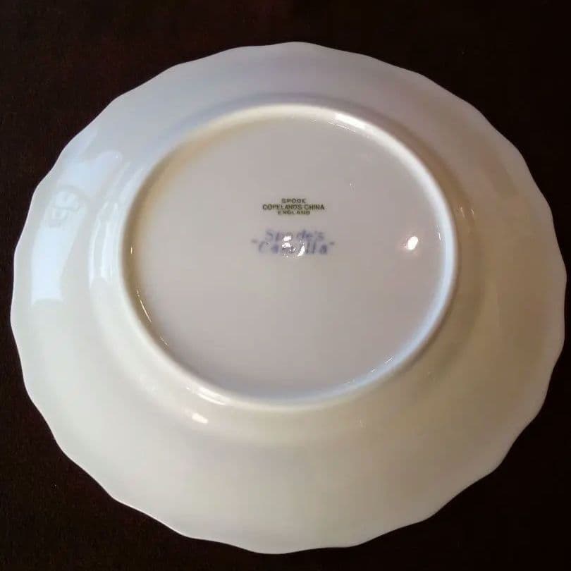 イギリス スポ—ド ケ—キ皿５枚セット「カミ—ラ」1910年代