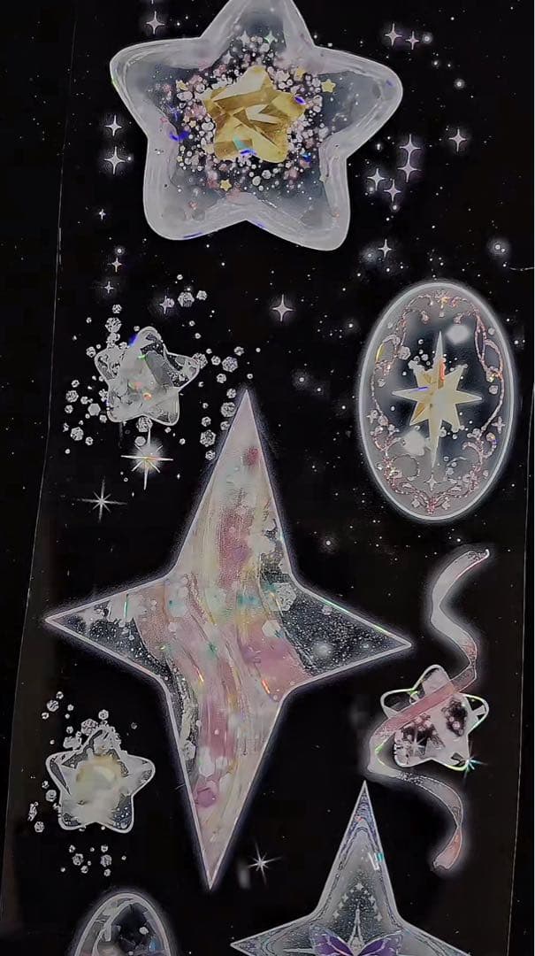 【9461】海外　マステ　3/5/巻　貝殻光マスキングテープ　惑星　ピンク装飾系