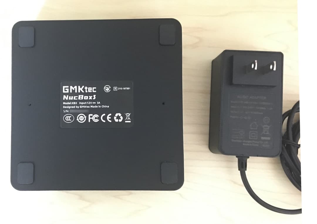 GMKtecのNucBox3 J4125 ファンレスの静音ミニPC