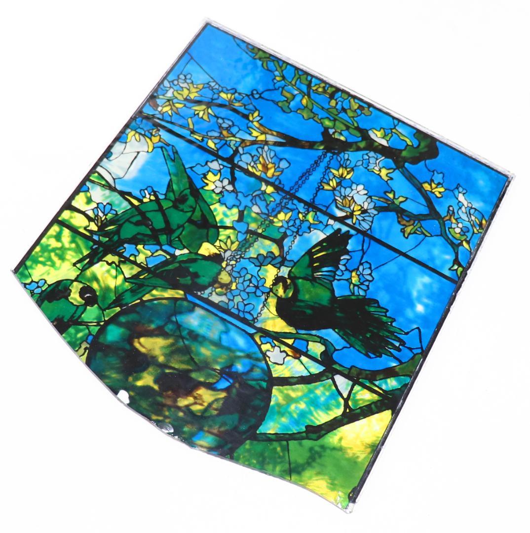 ルイス・C・ティファニーヴィンテージステンドグラス インコと金魚鉢ボストン美術館