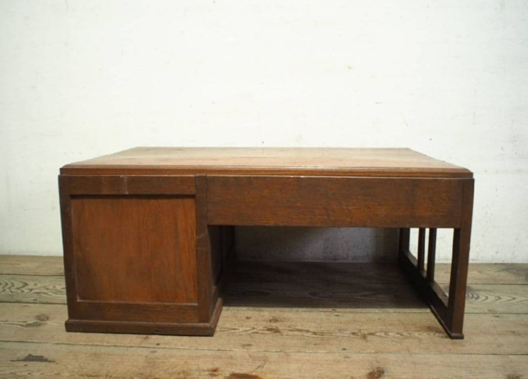 1040 ヴィンテージ　ロータイプの片袖机　文机　ローテーブル　古家具　レトロ