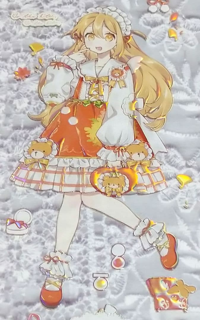 ✩のこり２✩J629＃熊古力(立体虹光)浮光文创切り売り海外人物マステ女の子