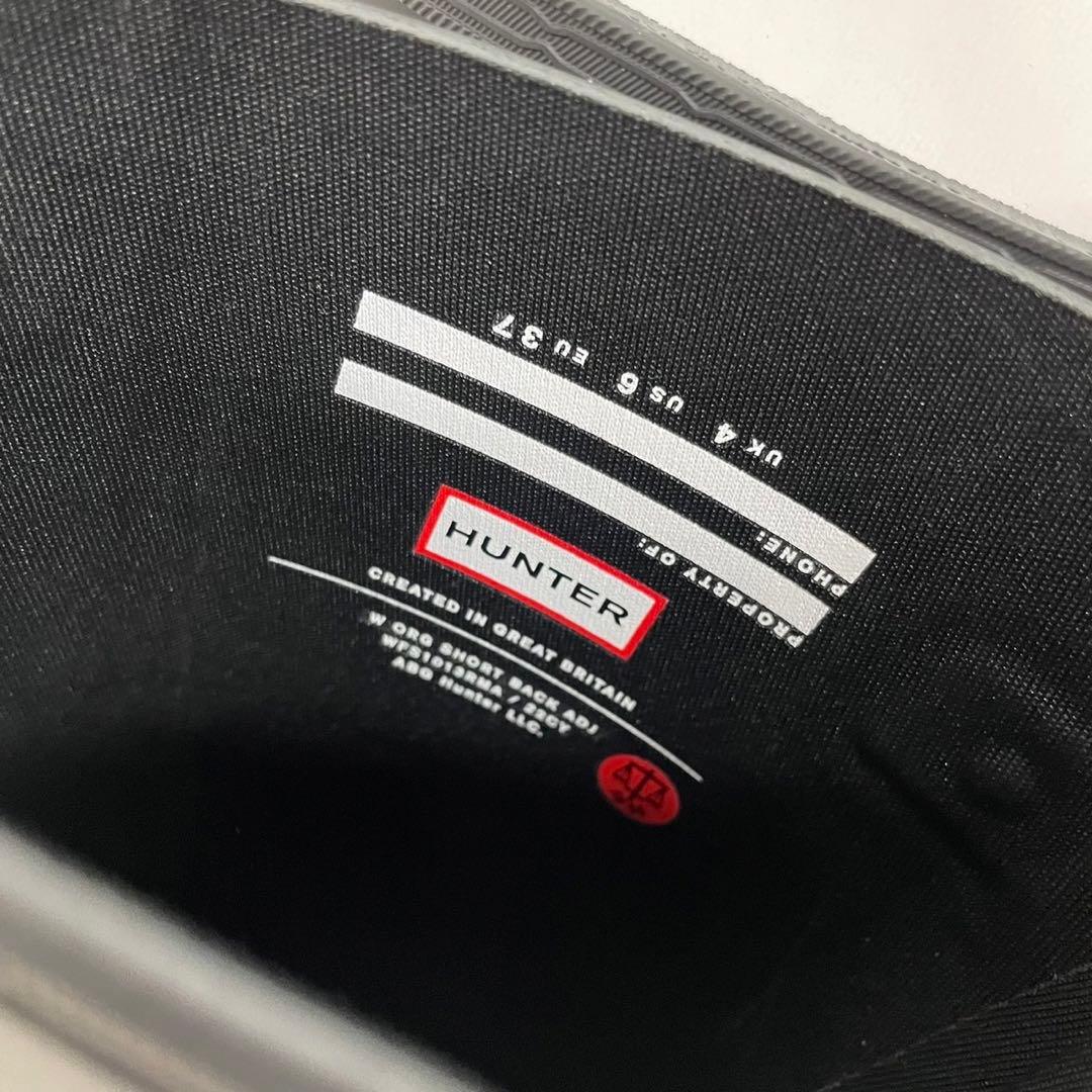 ハンター ショートバック アジャスタブル レインブーツ ブラック 23.0 cm
