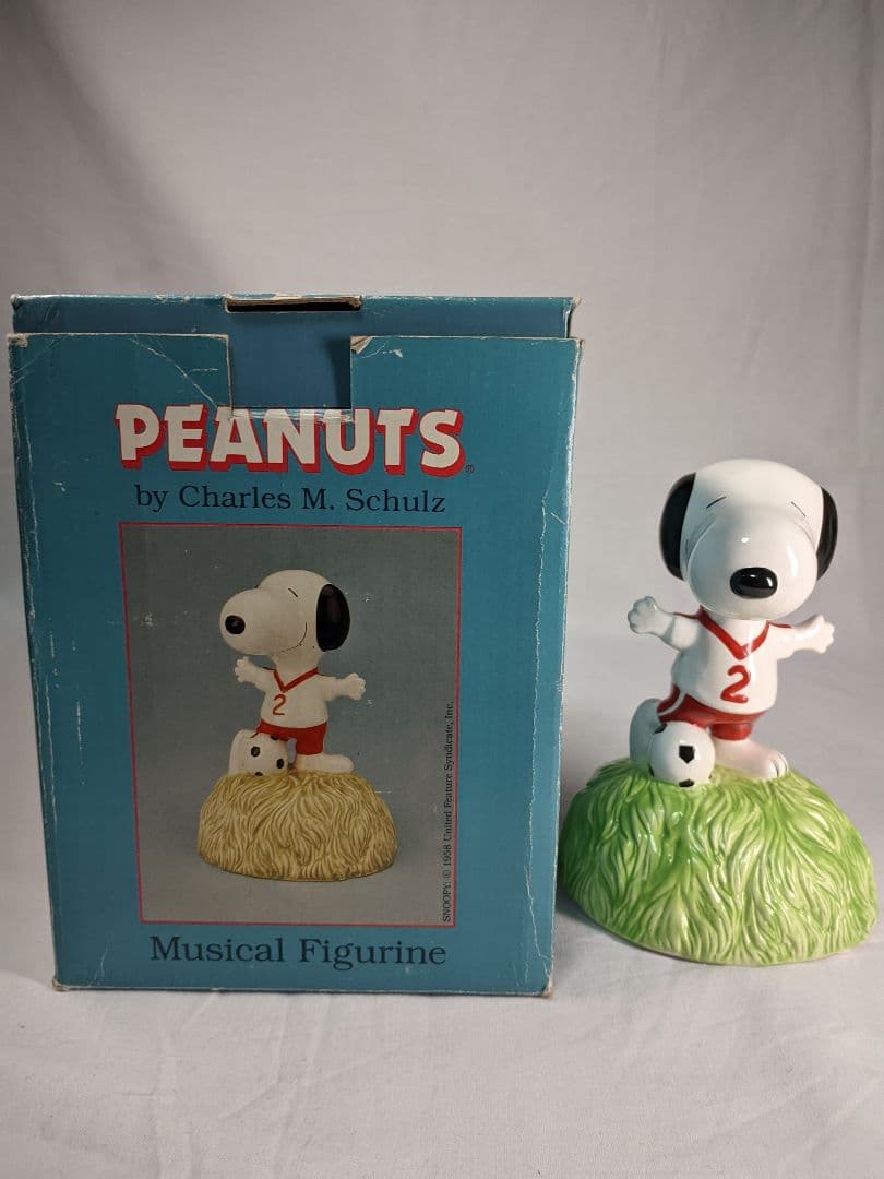 60s WILLITTS DESIGNS スヌーピー 陶器オルゴール サッカー