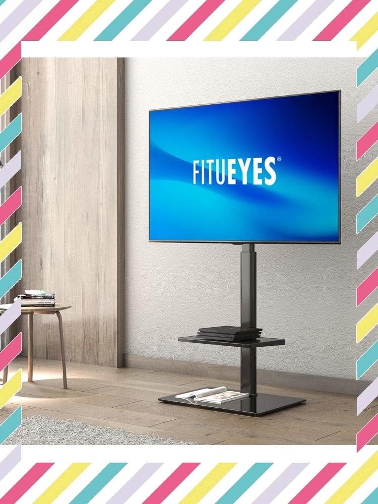 高さ調節 ラック回転可能 テレビスタンド 棚付き