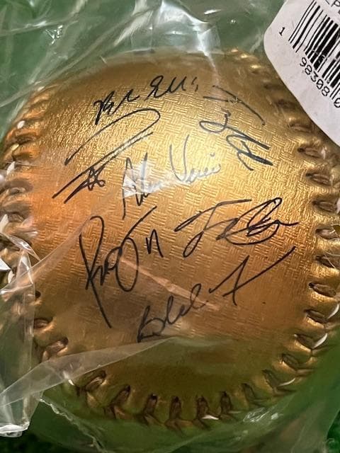 大谷翔平2025限定WSチャンピオン記念サイン入GOLDボールローリング社製